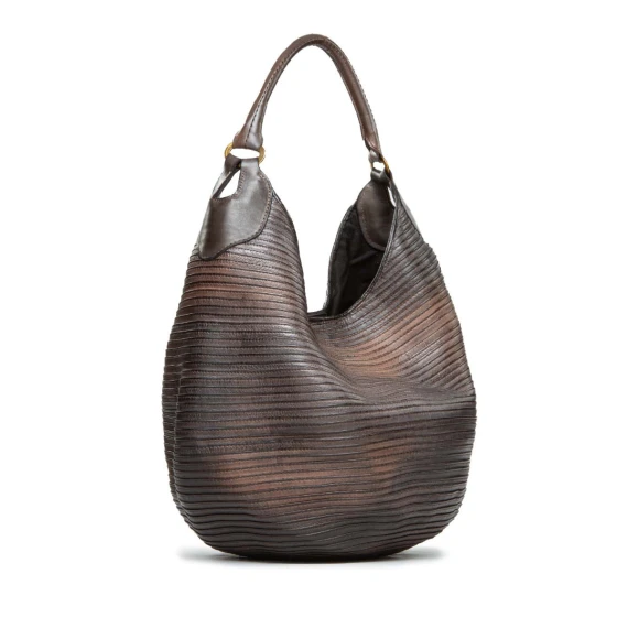 monospalla in pelle extracioccolato