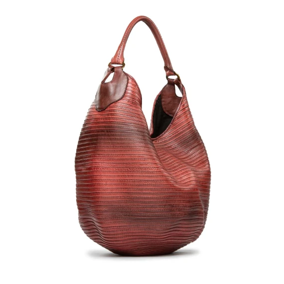 monospalla in pelle borgogna