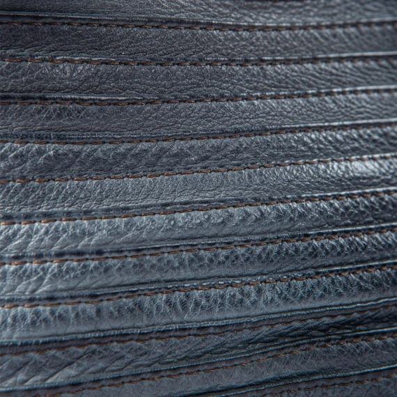 tracolla in pelle blu lavagna