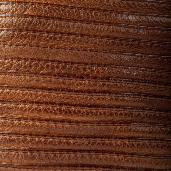 secchiello zip around in pelle ambra