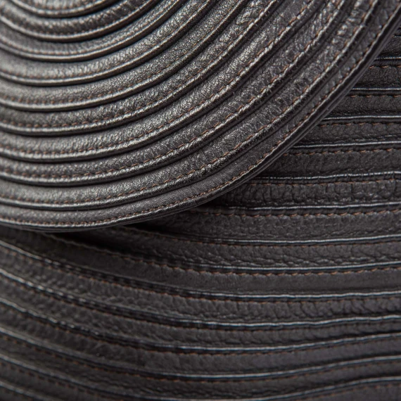 monospalla patta in pelle nero scarico