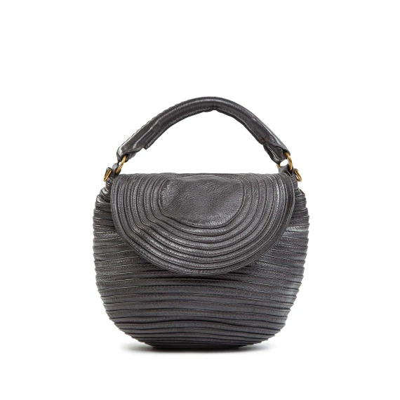 tracolla patta in pelle nero scarico