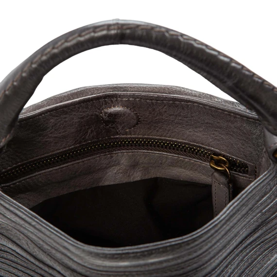 tracolla patta in pelle nero scarico
