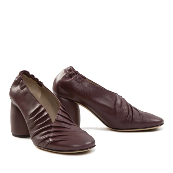 decollete in pelle barolo