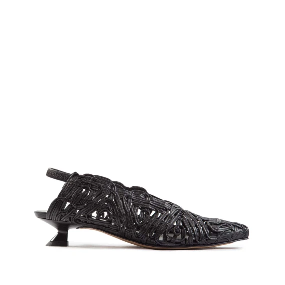 chanel rete rocchetto in pelle nera