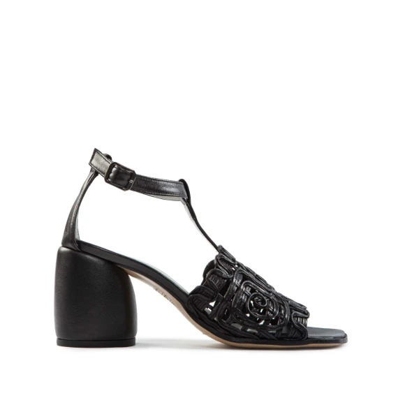 sandali ricamo CLARICE nero