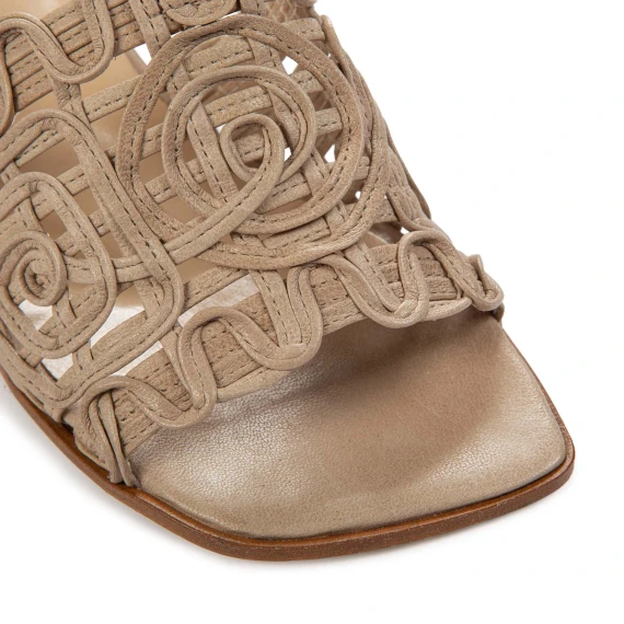 sandali ricamo CLARICE pietra