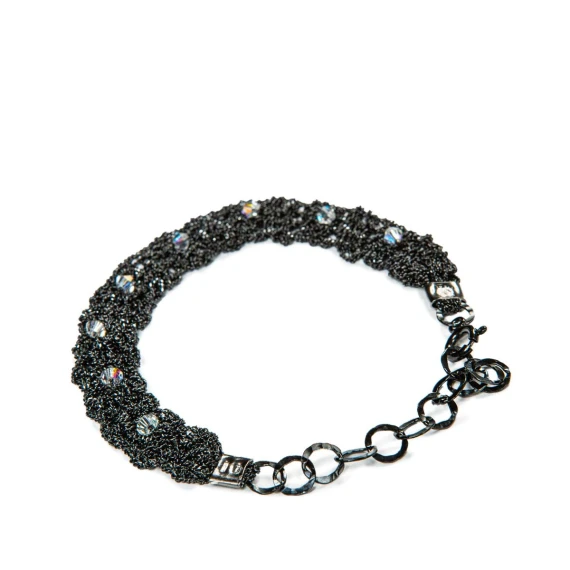 bracciale TRAMA con cristalli multicolore in argento