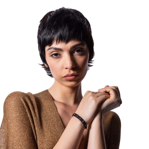 bracciale TRAMA con cristalli multicolore in argento