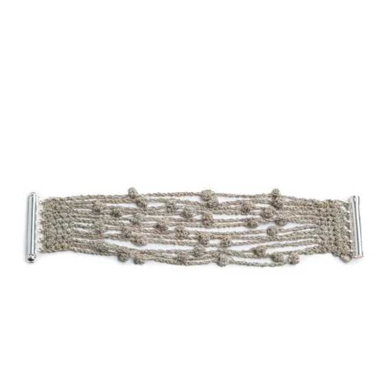 bracciale FILO SPINATO alto in argento 925