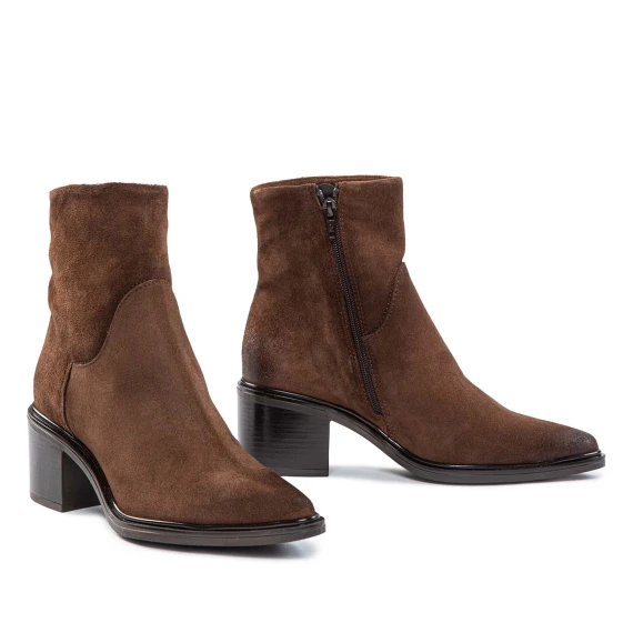 mahogany suede camperos ankle boots