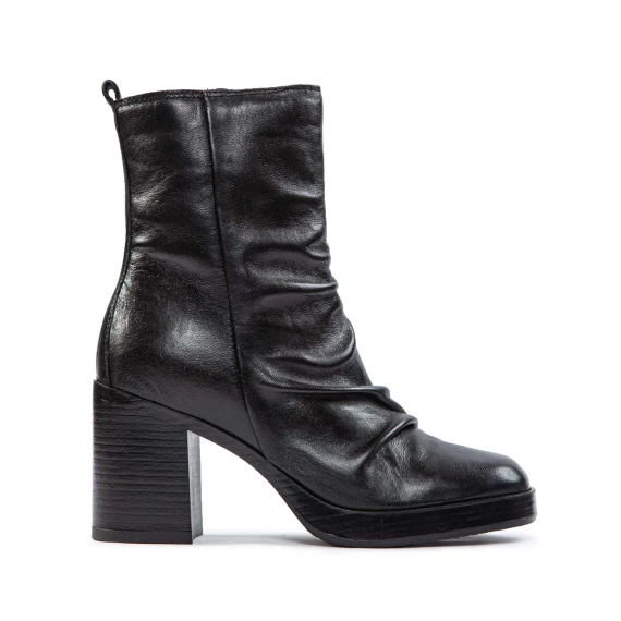 black leather ankle boots with heels and platforms mjus
