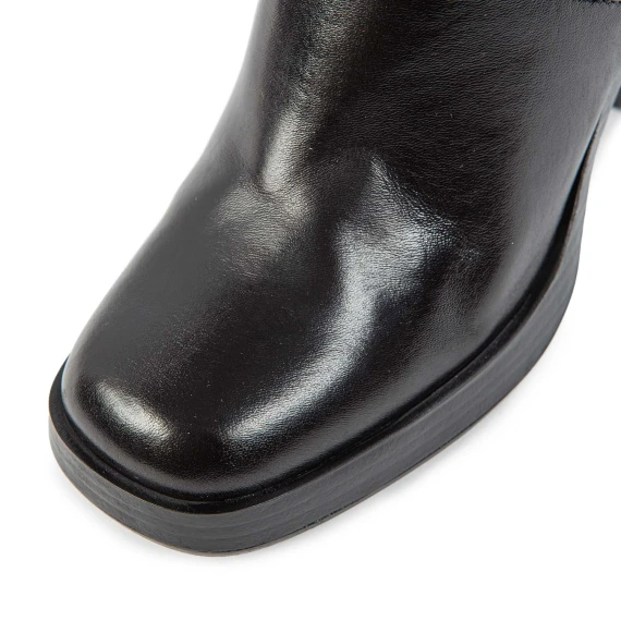 MICAELA black heeled platform boots