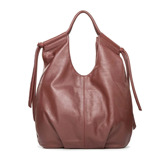 shopper KAREN in pelle bordeaux 