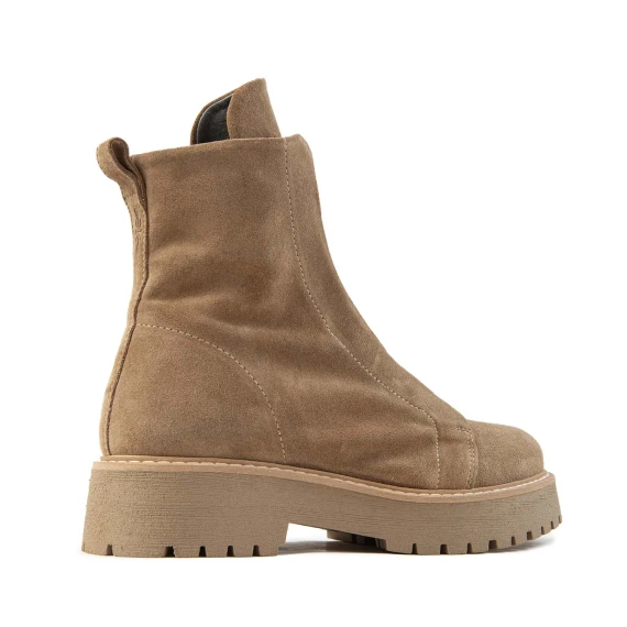 biker KUNI NO LACE in camoscio camel