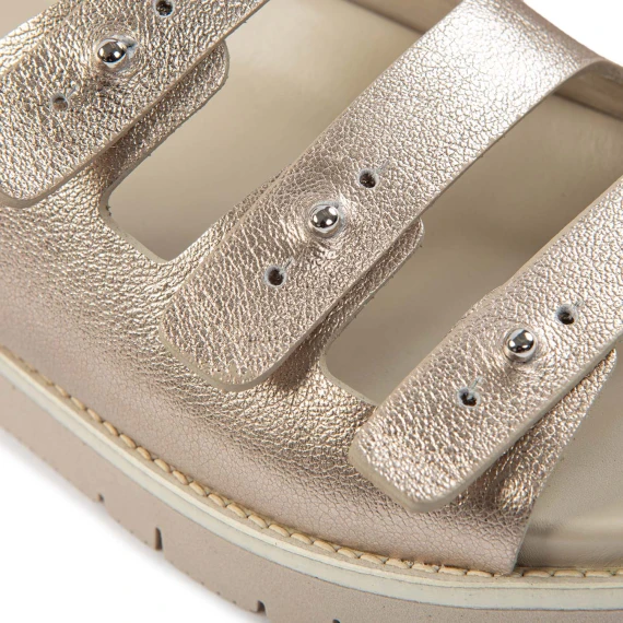 sabot THREE in pelle vaniglia