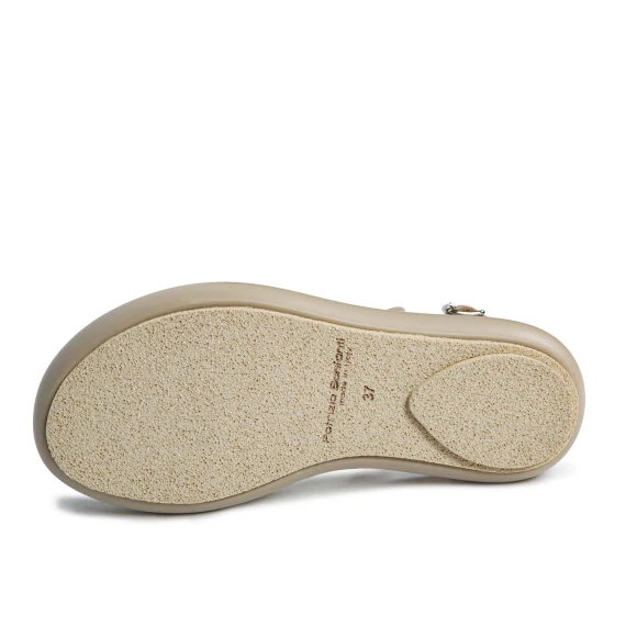 BILL sandals in cream leather