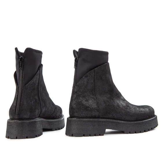 biker YAYA in pelle nera con cerniera posteriore
