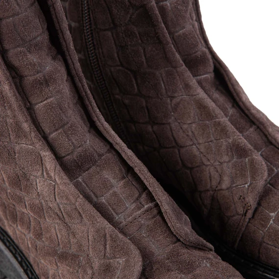 biker KUNI no lace stampa cocco testa di moro