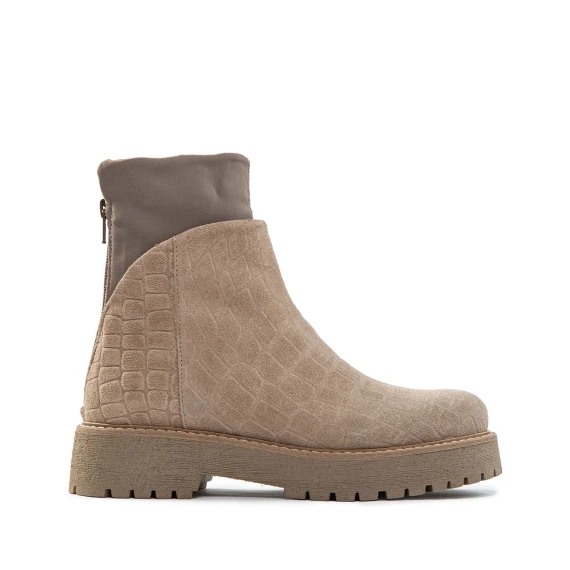 biker YAYA cocco in camoscio beige