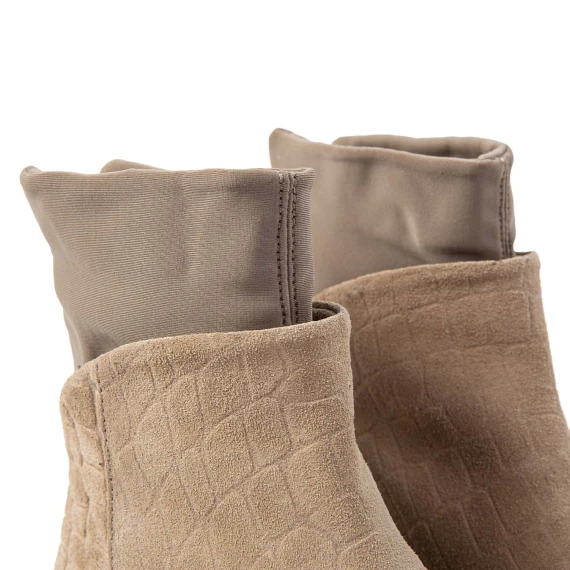 biker YAYA cocco in camoscio beige