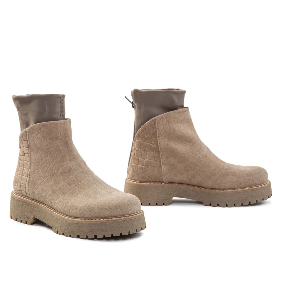 biker YAYA cocco in camoscio beige