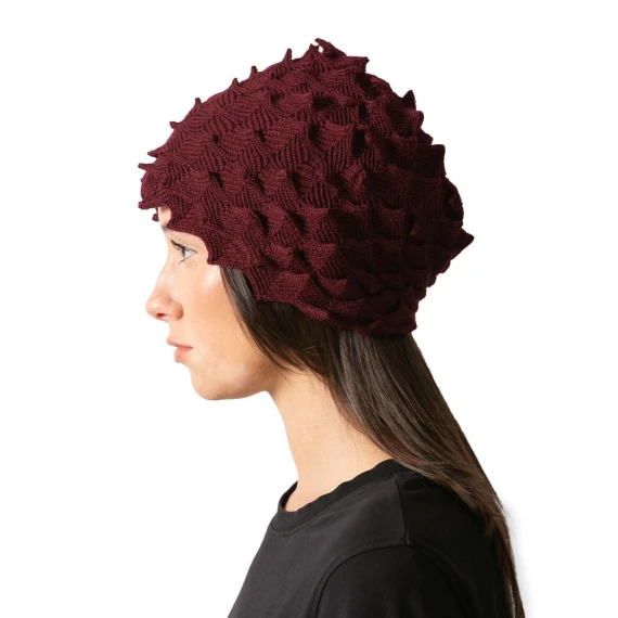 fascia EGG in lana bordeaux