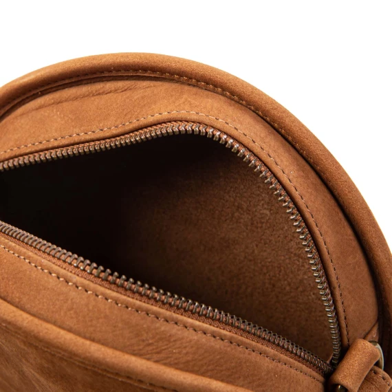 TAMBURELLO nubuck leather shoulder bag
