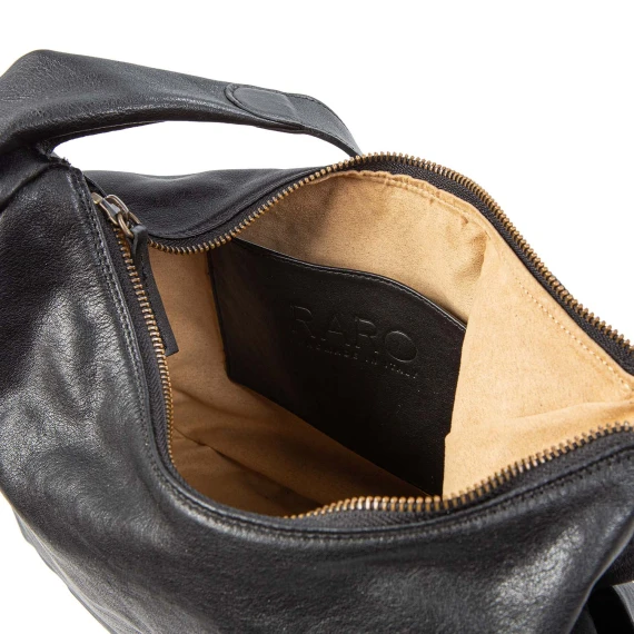 KITHARA black leather shoulder bag