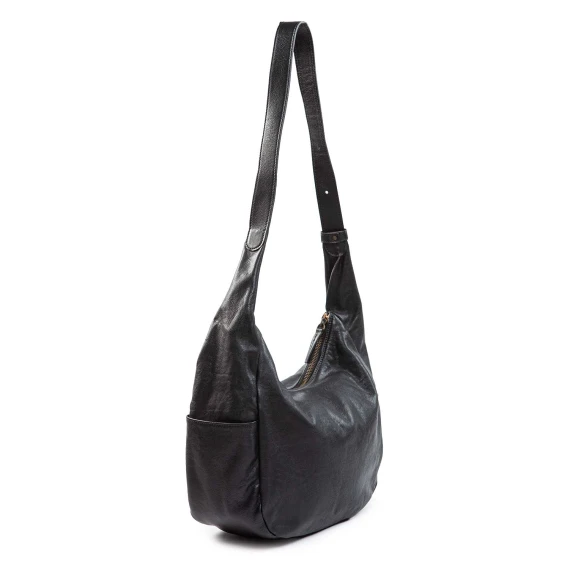 KITHARA black leather shoulder bag