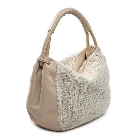 MONA cream-colored one-shoulder top