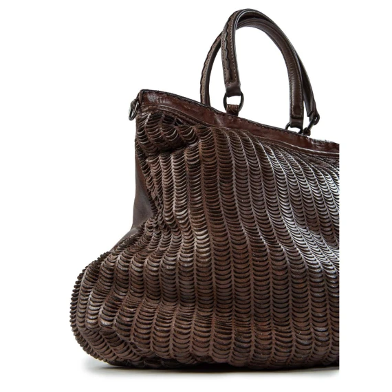 redwood carved leather shopper