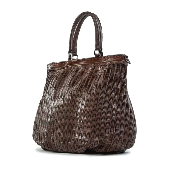 redwood carved leather shopper