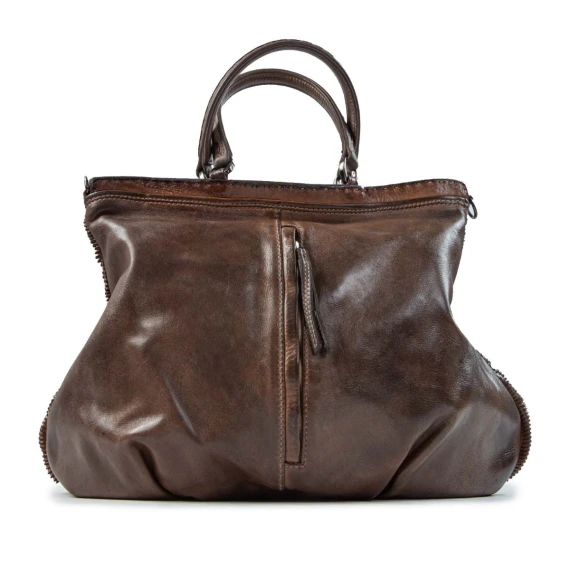 redwood carved leather shopper