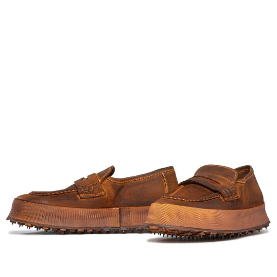 mocassini in pelle cuoio