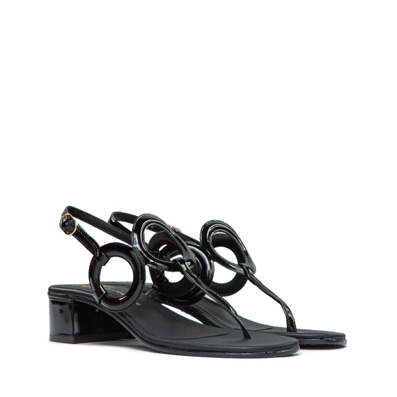 sandali infradito in vernice nera