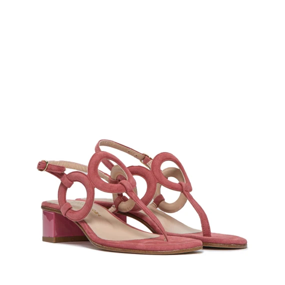 sandali infradito in camoscio cipolla