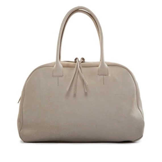 gray leather BOWLING briefcase