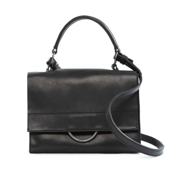cartella LUNA S in pelle nera