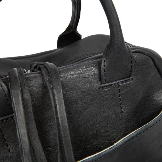 BOWLING black leather satchel