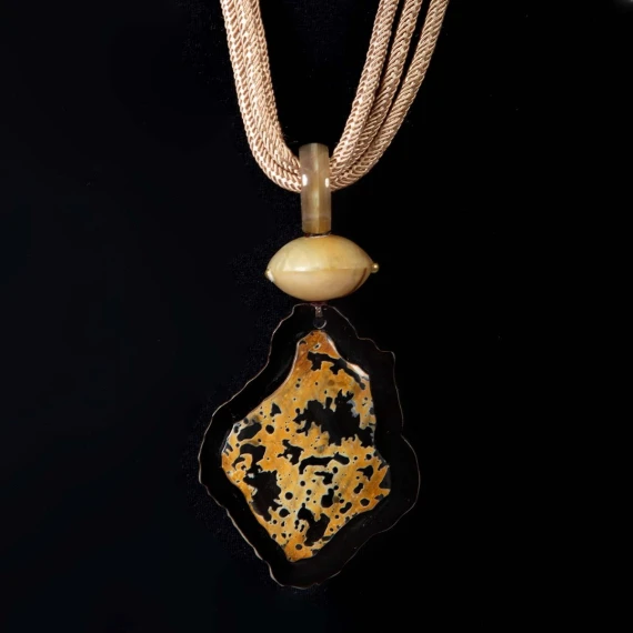 collana pendente bicolore