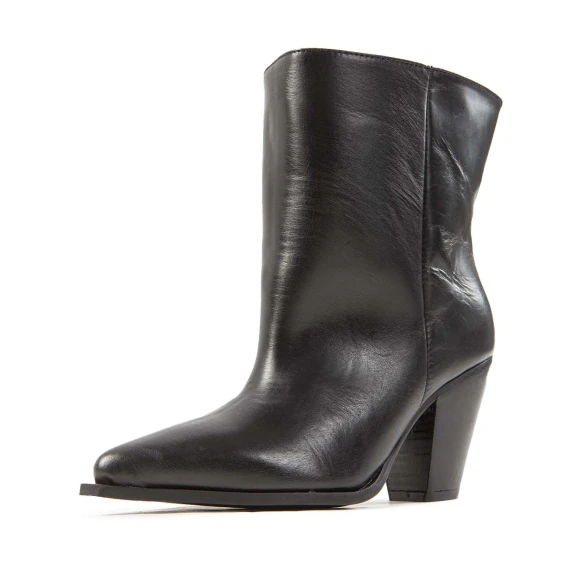 tronchetti texani in pelle nera