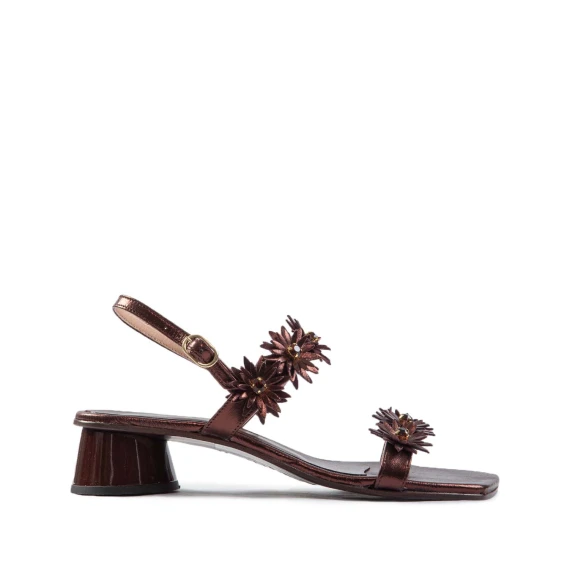 sandali margherite laminati testa di moro