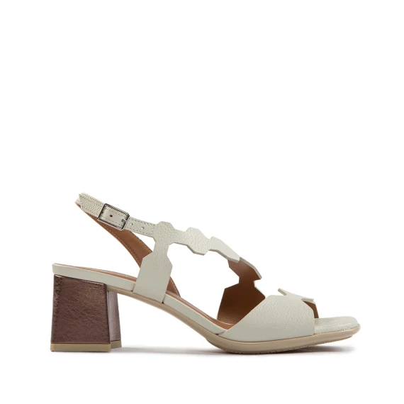 sandali FLOW in pelle latte