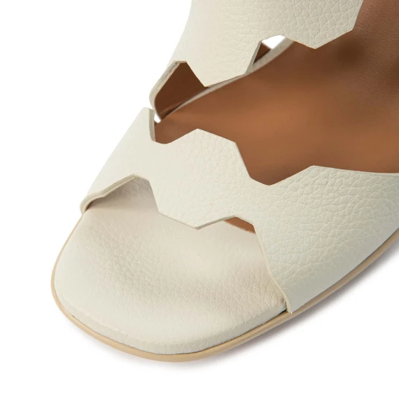 sandali FLOW in pelle latte