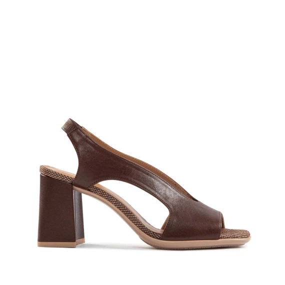 chanel v-neck dark brown leather