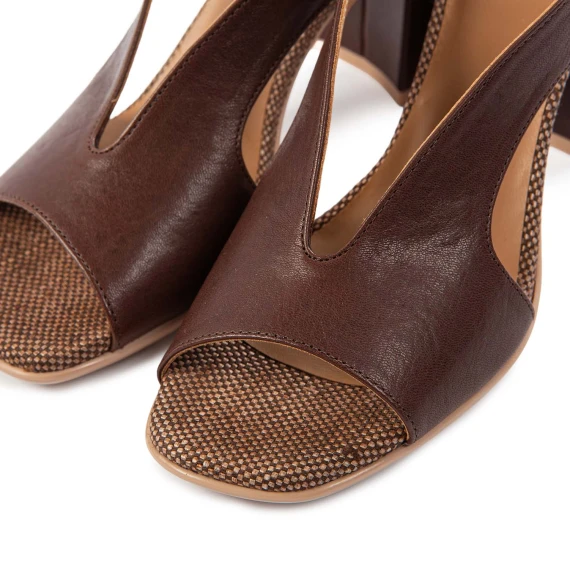 chanel v-neck dark brown leather