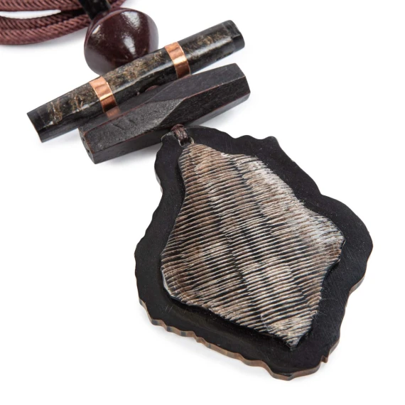 collana goccia corda bordeaux