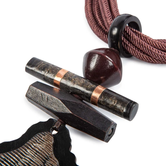 collana goccia corda bordeaux