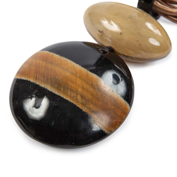 Two-Tone Bronze Sphere Necklace